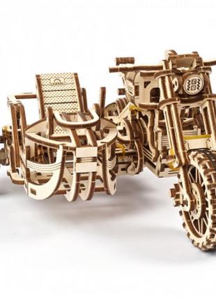 Конструктор ugears мотоцикл scramber з коляскою (6336921)