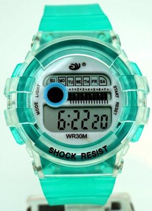 Дитячий годинник cq2231, прозорий-блакитний