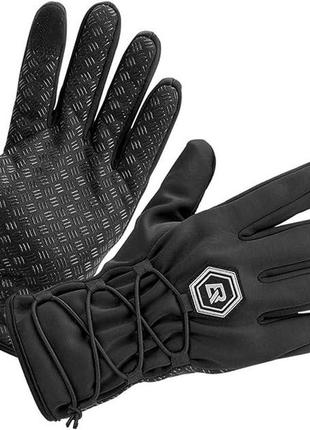 Полнопалые влагозащитные перчатки rockbros s077-6 черный1 фото