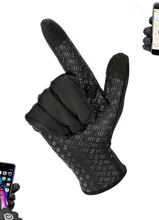 Полнопалые влагозащитные перчатки rockbros s077-6 черный2 фото