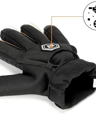 Полнопалые влагозащитные перчатки rockbros s077-6 черный4 фото