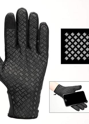 Полнопалые влагозащитные перчатки rockbros s077-6 черный3 фото
