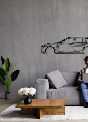 Авто bmw m3 touring g81, декор на стену из металла