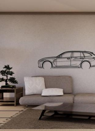Авто bmw m3 touring g81, декор на стену из металла