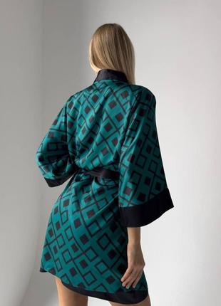 Жіночий якісний турецький комплект халат і нічна сорочка тканина шовк сатин виробник coccolarsi2 фото