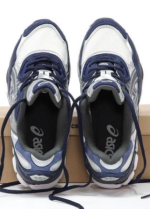 Мужские кроссовки asics gel nyc white blue 42-457 фото