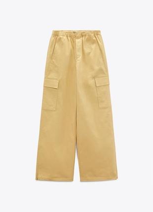 Габардиновые штани full length zara