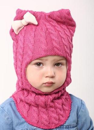 Шапка-шолом для дівчинки beezy рожева 54-56 см (5-10 років)