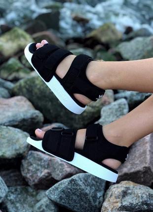 Сандали adidas adilette sandals black сандалі босоножки босоніжки2 фото