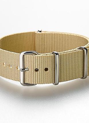 Ремешок для часов нато, размер 24мм. бежевый ремешок 24. ремешок нейлон