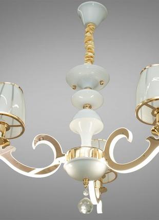 Класична кришталева люстра зі світними ріжками 12w 4100k 8316/3g 4100k