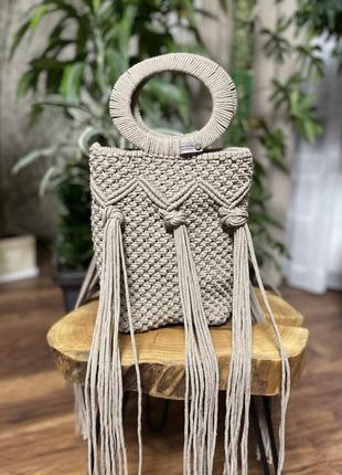 Летняя сумка бохо, сумка макраме, handmade