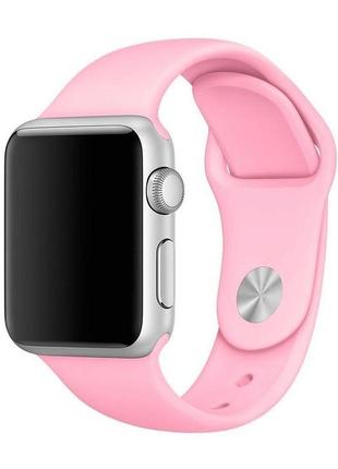 Ремінець для apple watch силікон 38/40, рожевий