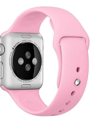 Ремінець для apple watch силікон 38/40, рожевий2 фото