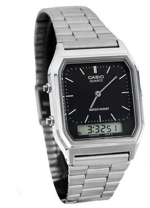 Мужские часы casio aq-230a-1d, серебрянный цвет