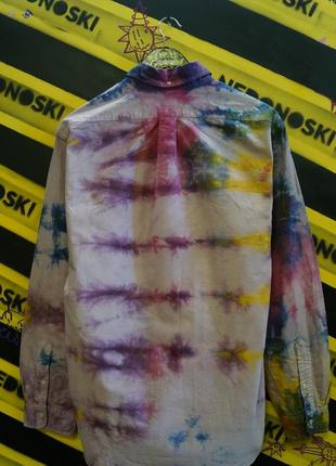 Кастомная рубашка тай-дай tie-dye custom цветные разводы3 фото