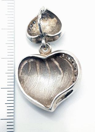 Гарнитур серебро 925° кольцо 19 размер серьги кулон черно-белый (тандем)5 фото