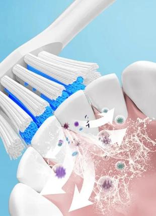 Дитяча зубна щітка електрична sonic toothbrush від 6 до 12 змінних насадками5 фото