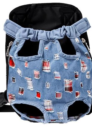 Рюкзак- кенгуру для животных lesko sy210814 jeans ragged s ve-33