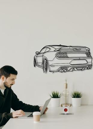 Авто ford mustang gt 2020, декор на стену из металла3 фото
