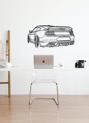 Авто ford mustang gt 2020, декор на стіну з металу2 фото