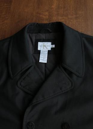 Мужская винтажная куртка calvin klein mens vintage padded black pea jacket2 фото