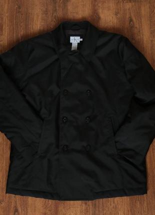 Мужская винтажная куртка calvin klein mens vintage padded black pea jacket4 фото