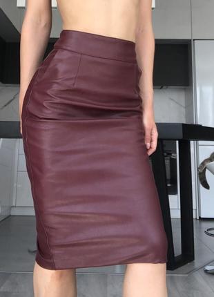 Кожаная юбка