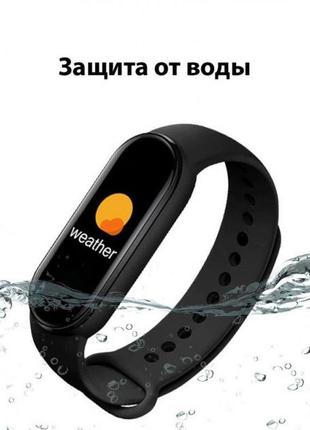 Фитнес браслет fitpro smart band m6 (смарт часы, пульсоксиметр, пульс). pi-683 цвет: черный4 фото