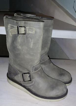 Чудові чоботи з нубуку бренду bronx(нідерланди) розмір 38 (24,5 см)