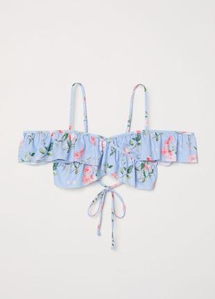 H&m люкс супер красивый раздельный купальник в цветочный принт очень женственный и нежный5 фото