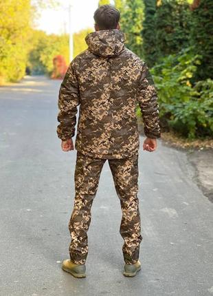 Тактический костюм зимний софтшел пиксель военный3 фото
