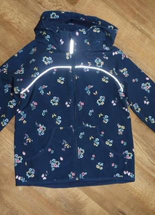 Hm куртка, ветровка, софтшелл на 7-8 лет с бабочками и цветочками4 фото