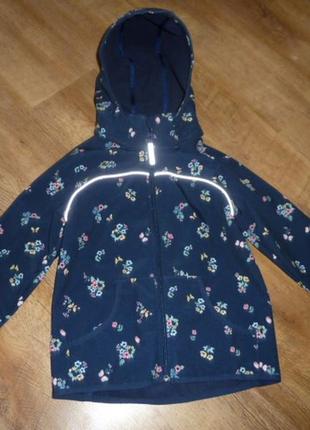 Hm куртка, ветровка, софтшелл на 7-8 лет с бабочками и цветочками2 фото
