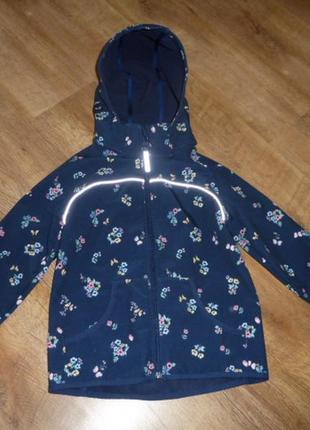 Hm куртка, ветровка, софтшелл на 7-8 лет с бабочками и цветочками10 фото