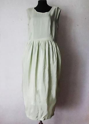 Вінтажне шовкове плаття з застібками на спинці blondino