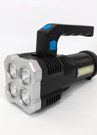 Яскравий ліхтарик bl-x510-4led+cob якісний ліхтарик потужний cw-239 ручний ліхтарик