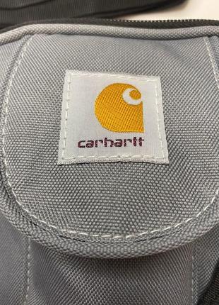 Сумка через плече carhartt кархарт 17х17х6 серый2 фото