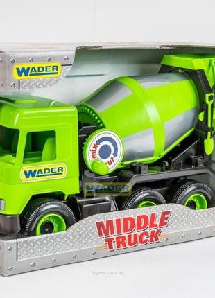 Машина бетономешалка детская middle truck city в коробке 44*26*20 см wader (39485)