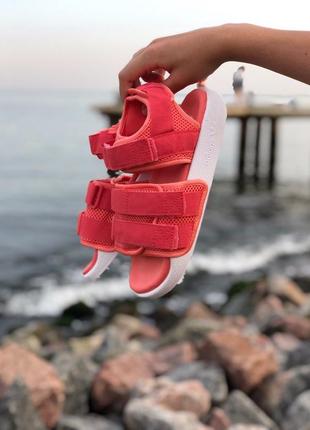 Adidas sandals pink white, женские летние сандали