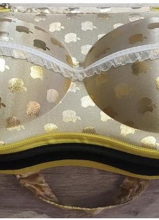 Органайзер - сумочка для бюстгальтерів із сіточкою золотистий iphone