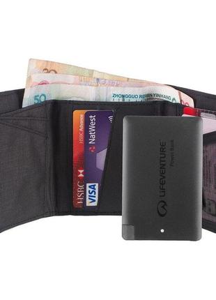 Lifeventure кошелек rfid charger wallet grey (68305)4 фото