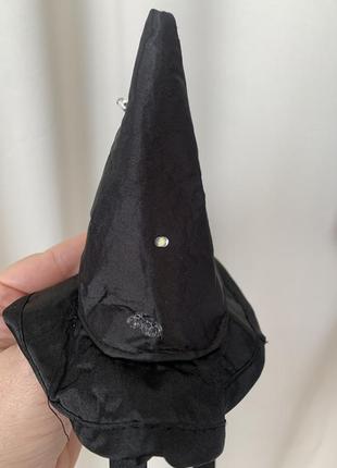 Ведьма ведьмочка колдунья скелет платье карнавальное со шляпкой на обруче4 фото