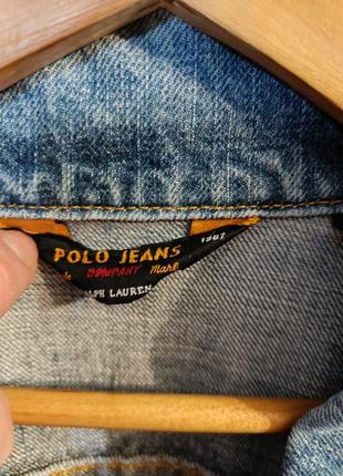 Винтажная джинсовая куртка polo ralph lauren5 фото