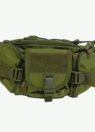 Сумка поясна тактична / чоловіча сумка на пояс / армейська сумка. ah-821 колір: зелений9 фото