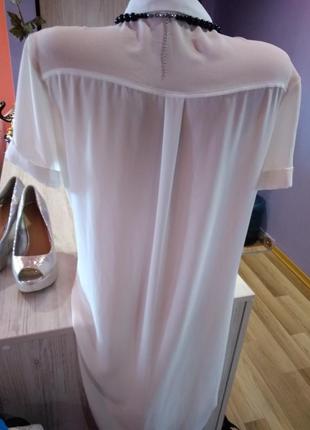 Супер белая платье- рубашка, без дефектов,новая, круто смотрится.4 фото