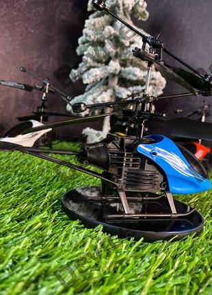 Вертолет на радиоуправлении "призрак" синий, вертолет на пульте управления, детский вертолет2 фото