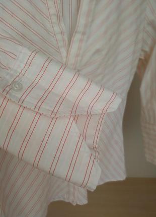 Блуза в полосочку c&a блузка белая в красную полоску у смужку жіноча біла3 фото