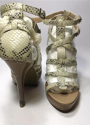 Босоножки 37р  , кожа,  рептилия