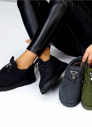 Женские дутики автоледи зеленые короткие